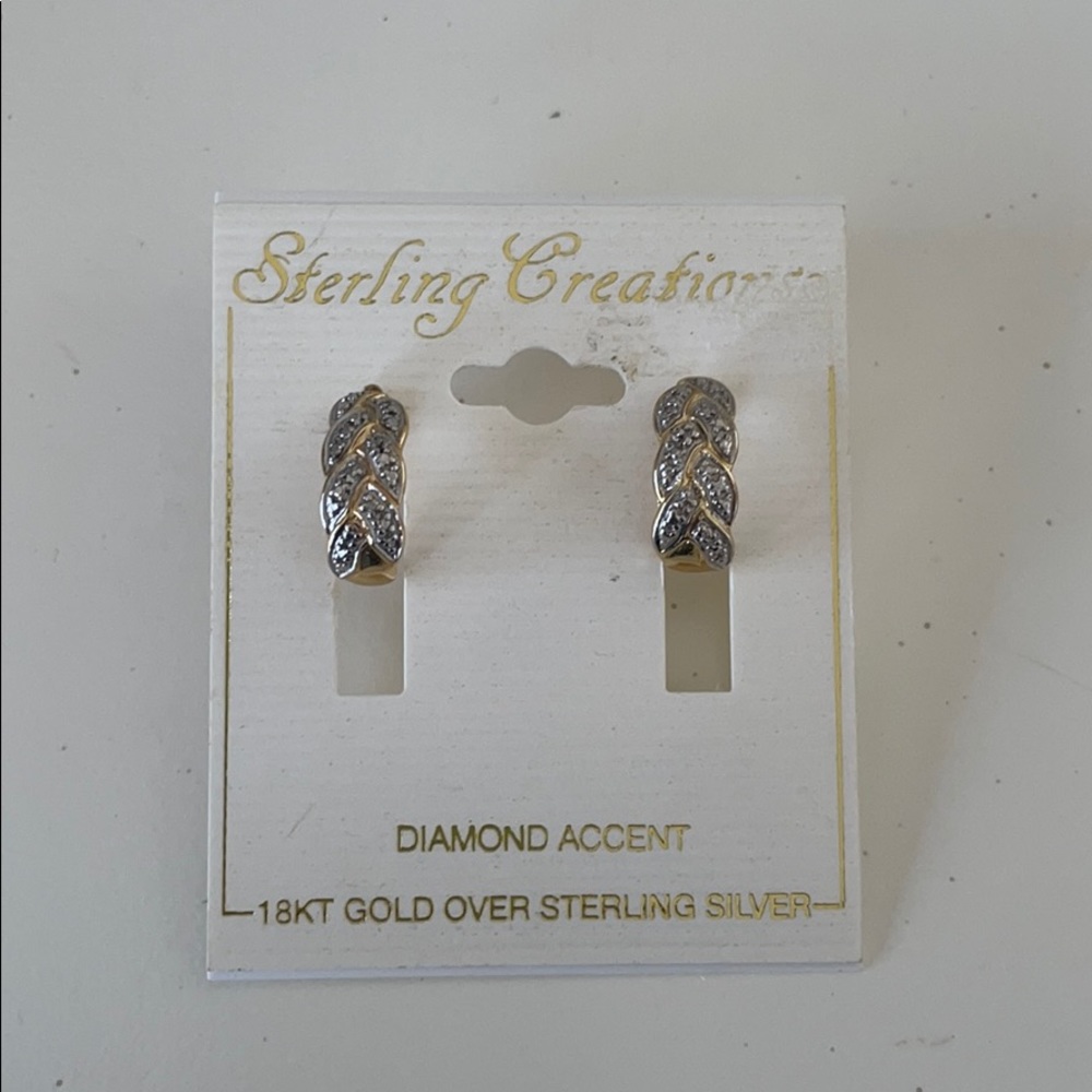 Gold and Silver Small Half Hoop Earrings